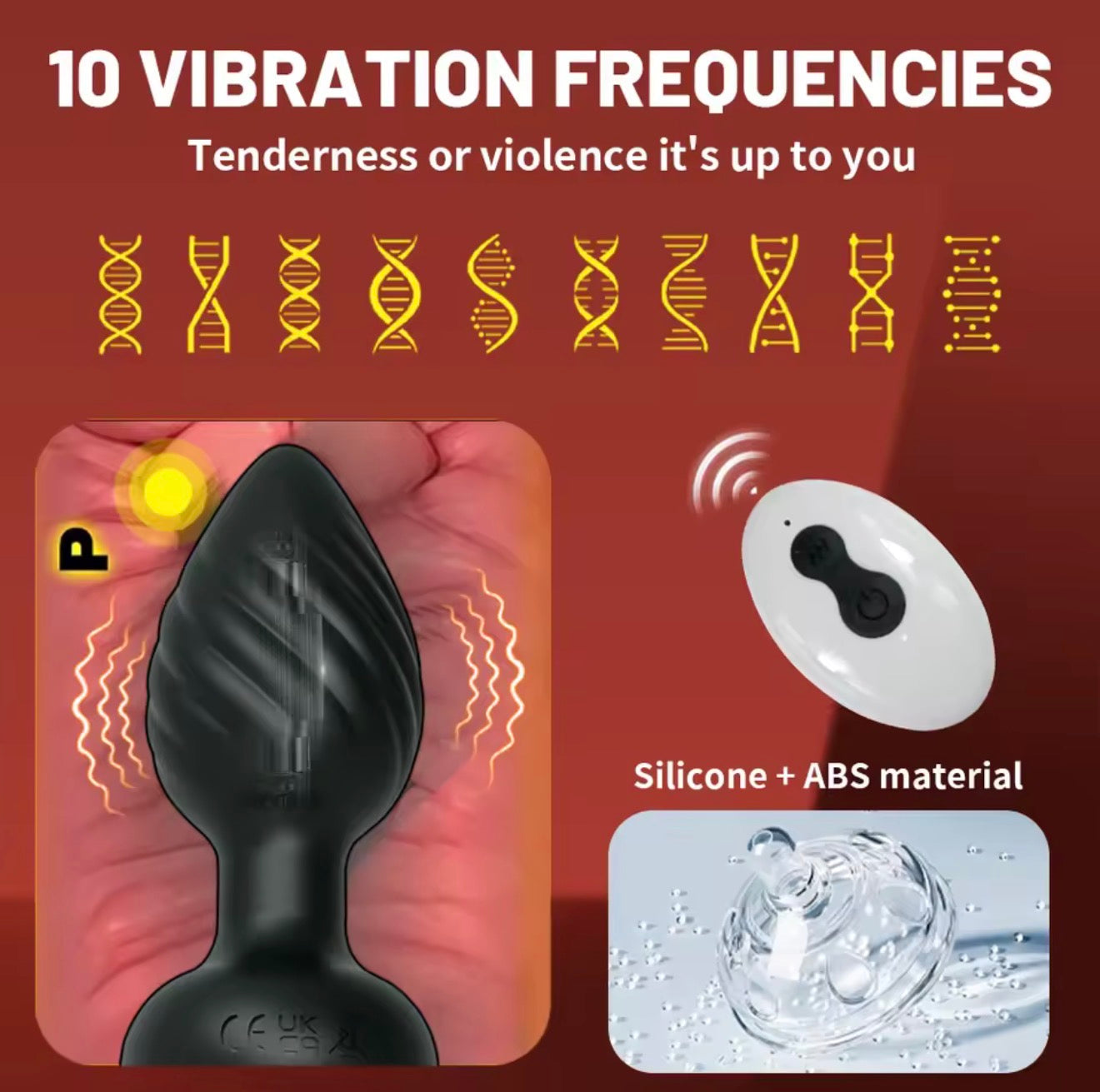 Anal Plug with Remote and Fast Charging