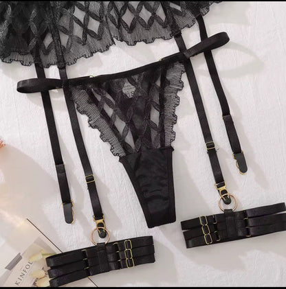 Midnight Rose Lingerie Set