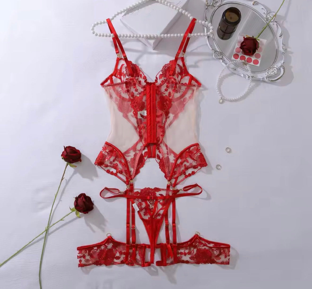Passion Rouge Corset Set