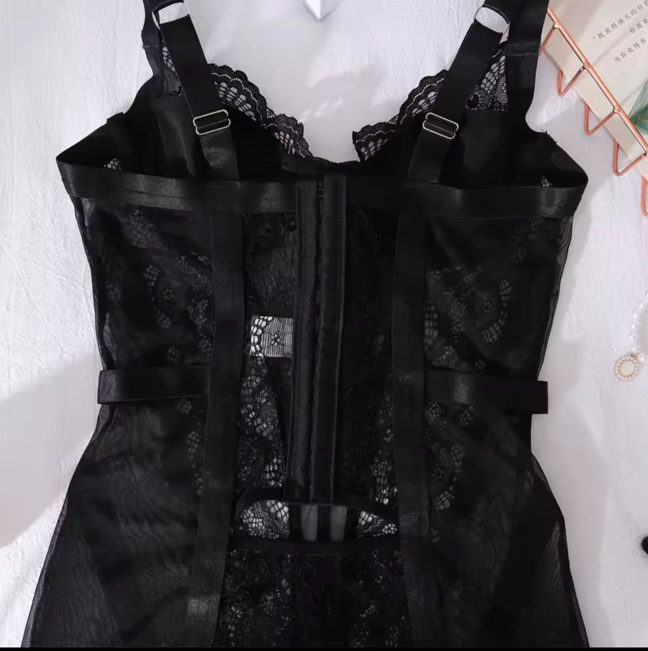 Camicia da notte Black Mirage