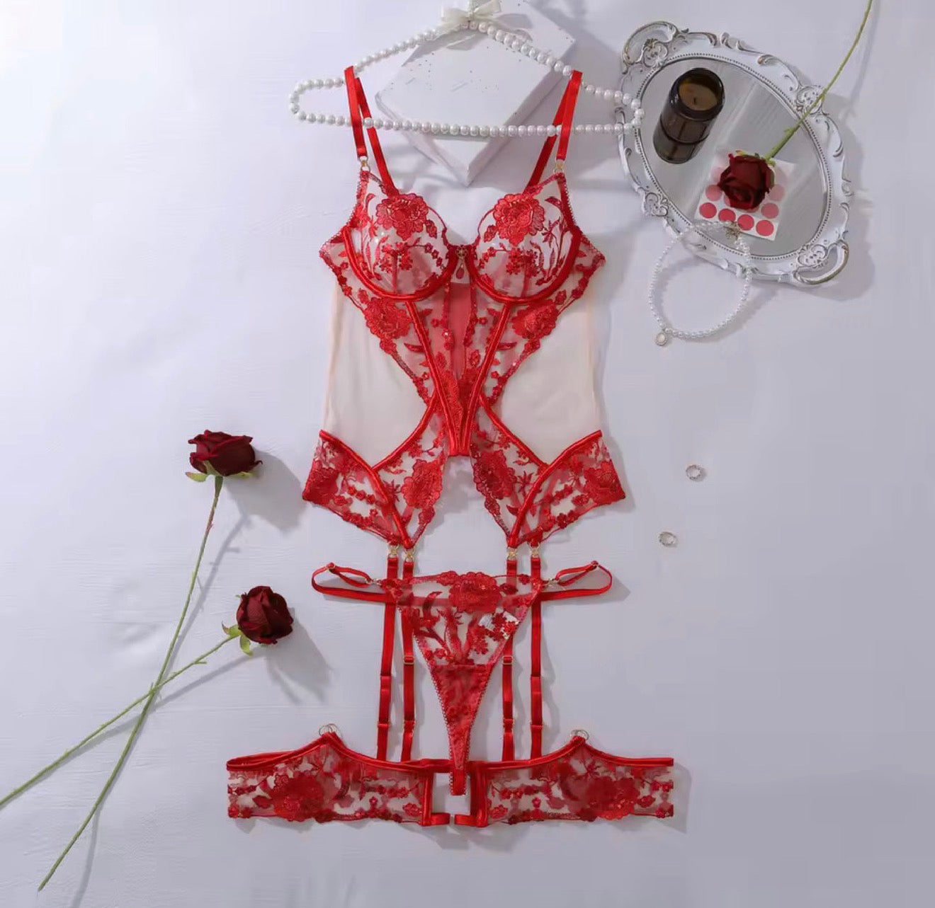 Passion Rouge Corset Set