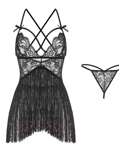 Lace Fringe Nightdress